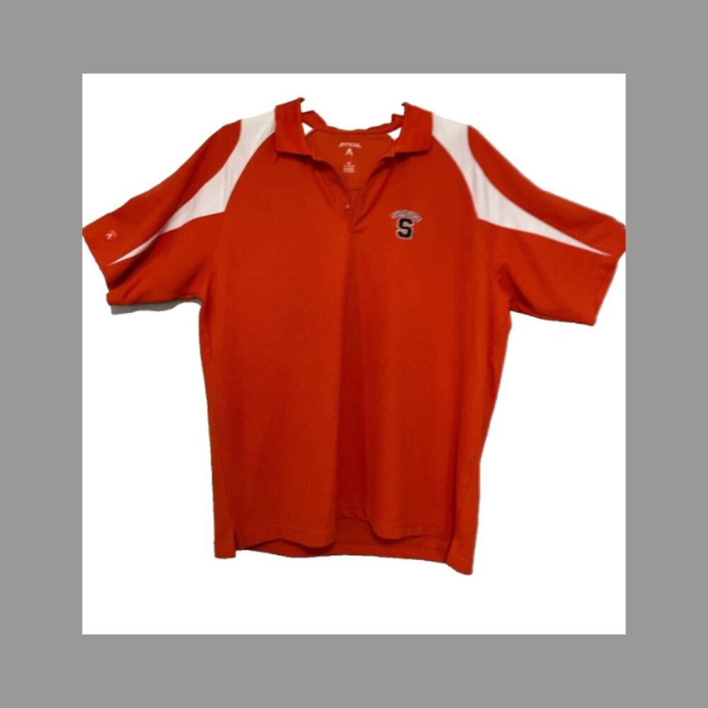 Syracuse Orange Antigua Polo Shirt Men’s XL Orange NCAA College Golf Shirt